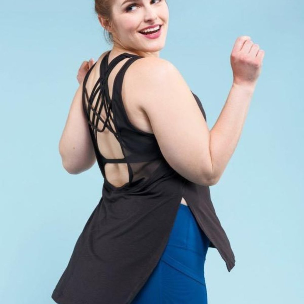 POPFLEX Black Mesh Tank Top - Picture 9 of 10
